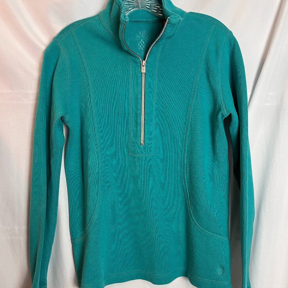 Women's Aqua Blue Tommy Bahama 1/2 Zip Pullover Size S